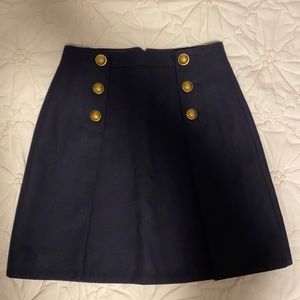 J. Crew Navy blue wool skirt